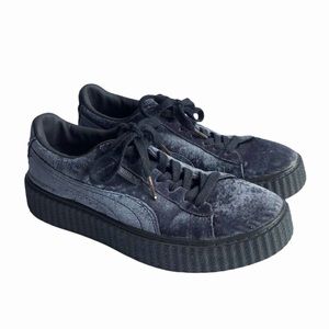 Puma Fenty Velour Creepers Low Top Sneakers Blue